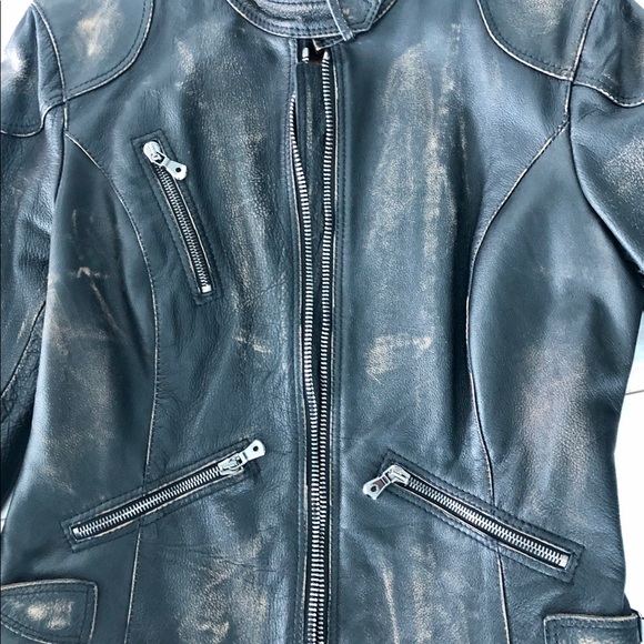 Dolce and Gabbana Motorcycle Leather Jacket Sz 42 - Picture 7 of 7